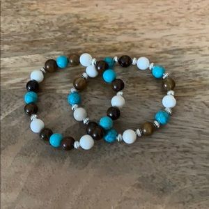 Handmade semiprecious stone bracelets